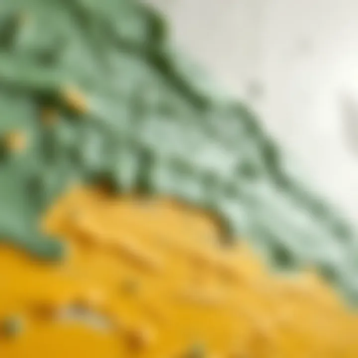 A close-up of acrylic paint texture on a wall