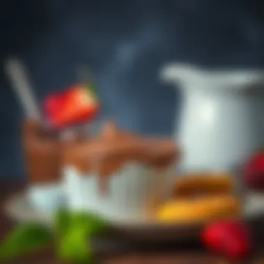 Delicious chocolate souffle baked in an air fryer