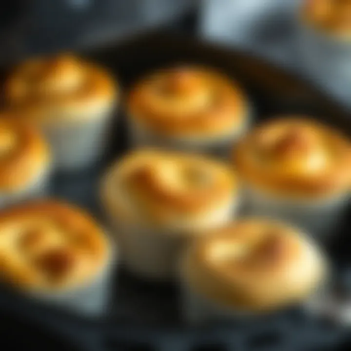 Air fryer showcasing beautifully risen souffles