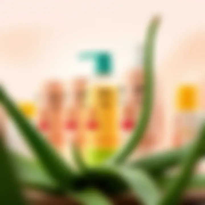 Different skin types with aloe vera products