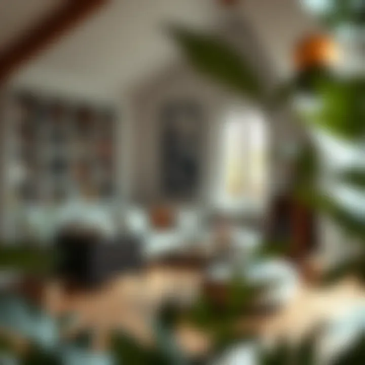 Elegant attic reading nook with bookshelves and comfortable seating.