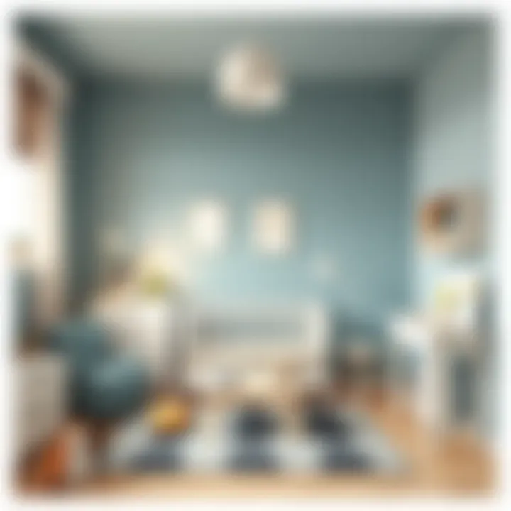 Functional furniture arrangement in a baby room