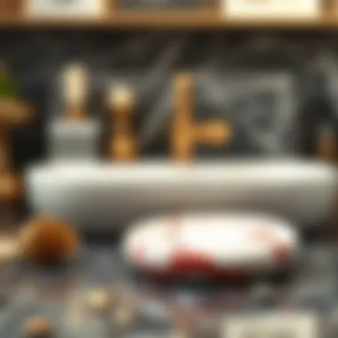 A close-up shot of a beautifully painted marble piece