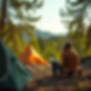 Innovative outdoor activity in a vibrant natural setting