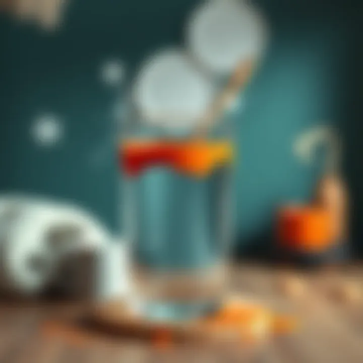 Visual representation of ideal paint and water ratio