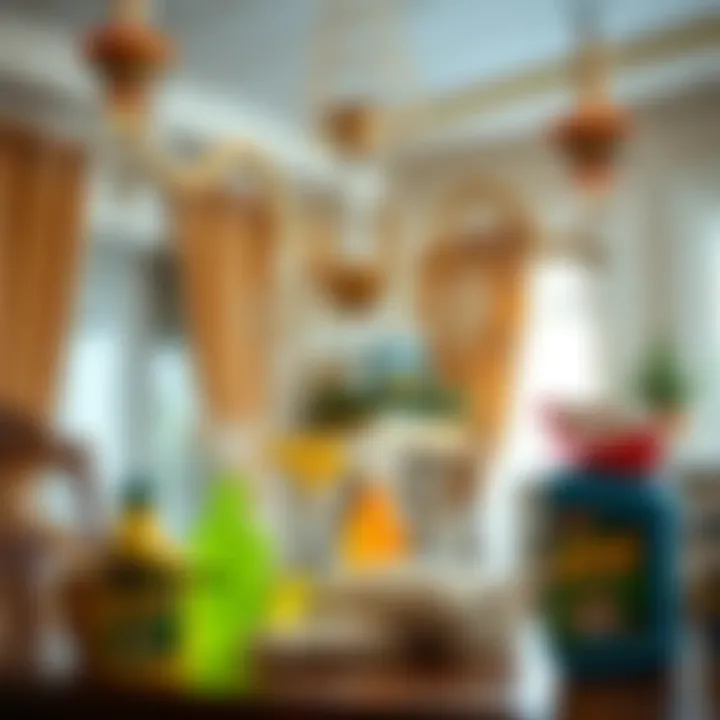 Cleaning supplies for chandelier maintenance