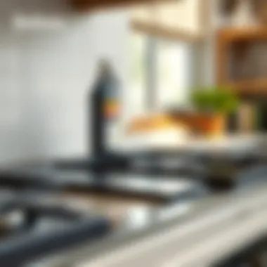 Before and after comparison of a stovetop's cleanliness