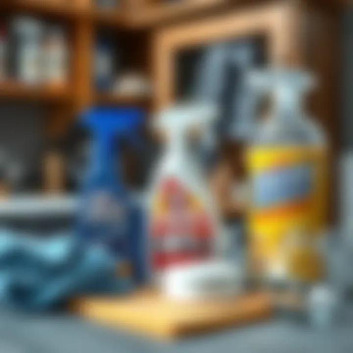 Cleaning supplies for cabinets