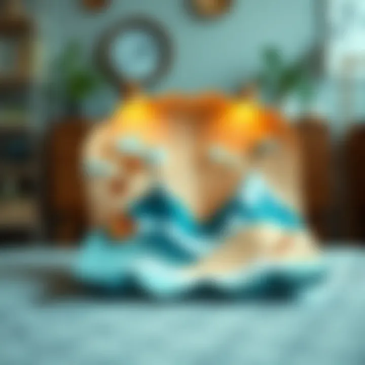 Completed paper art project displayed artistically