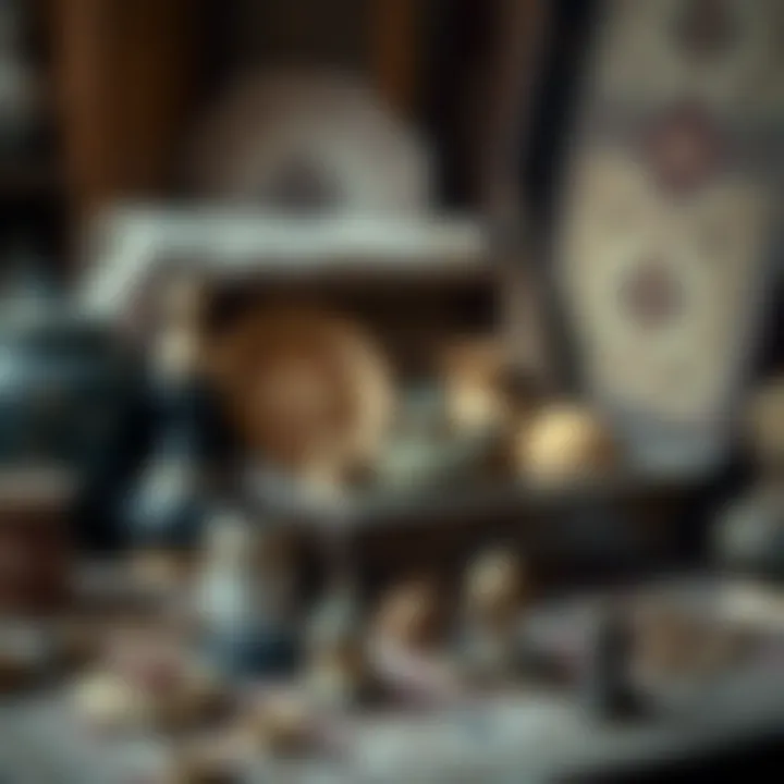 Collection of cultural items found in a groom's chest.