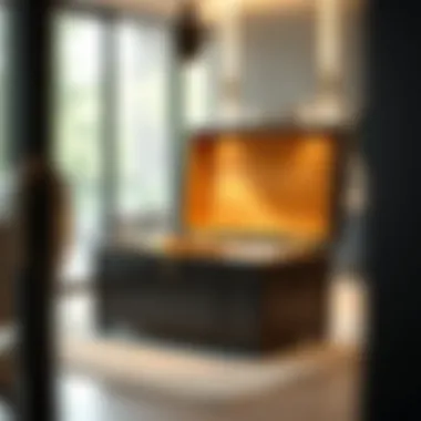 Modern interpretation of a groom's chest showcasing contemporary design.