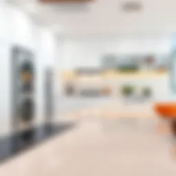 Sleek countertop showcasing modern kitchen design