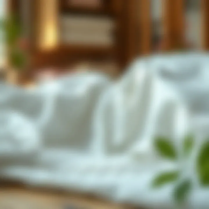 Visual representation of natural whitening solutions for fabrics