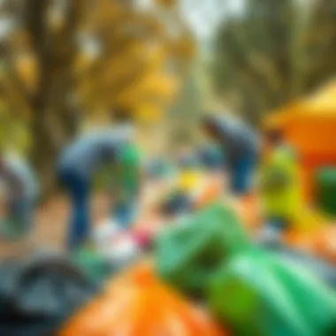 Community clean-up event encouraging local action