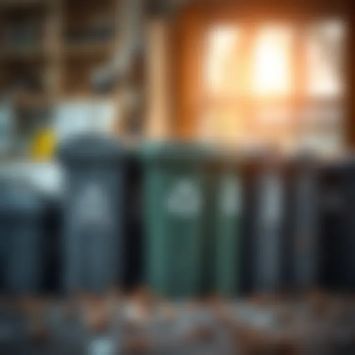 Recycling bins promoting waste management