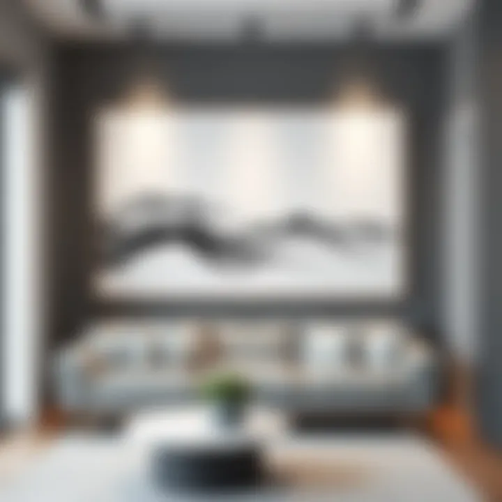 Minimalist wall art with monochrome shades