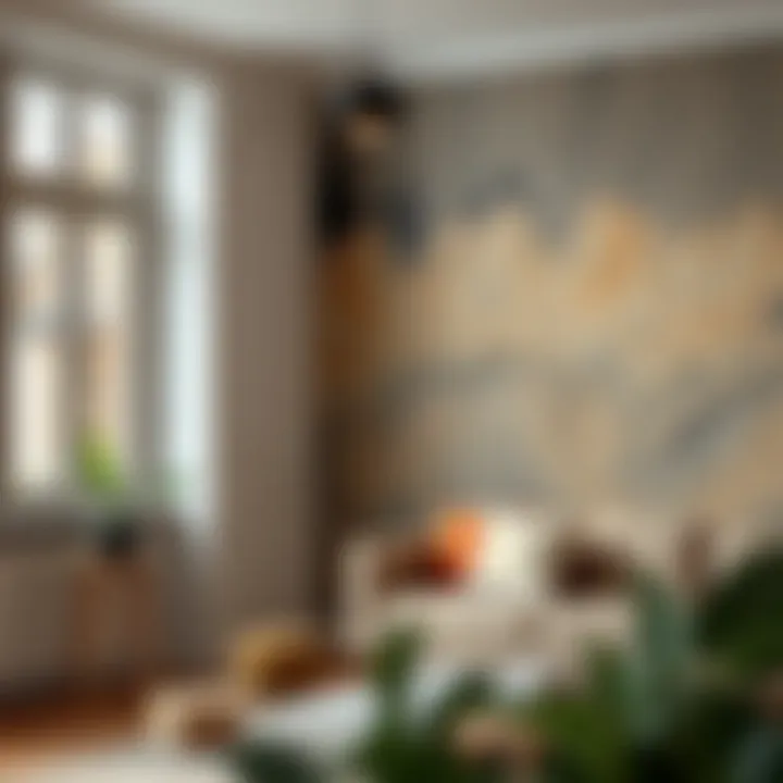 Textured wall painting showcasing unique techniques