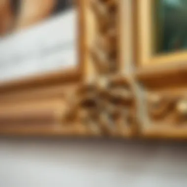 A close-up shot of a unique frame design, highlighting intricate details that enhance the aesthetic appeal of wall art.