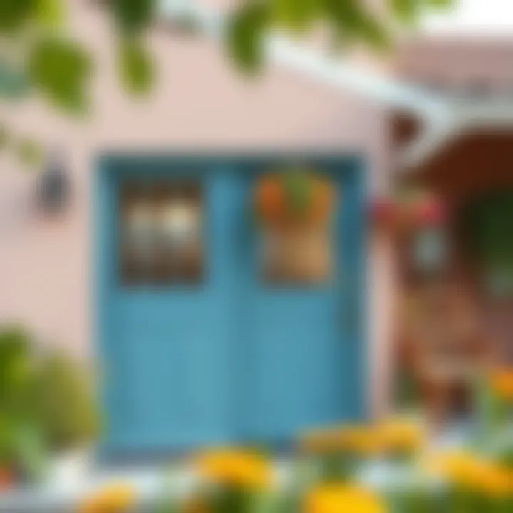 Exterior walls painted in environmentally friendly colors, highlighting eco-conscious choices.