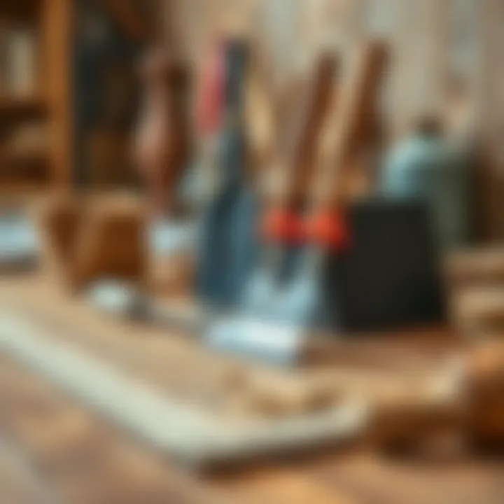 Tools and supplies for renewing wooden flooring