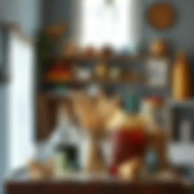 Artistic recycling of household items