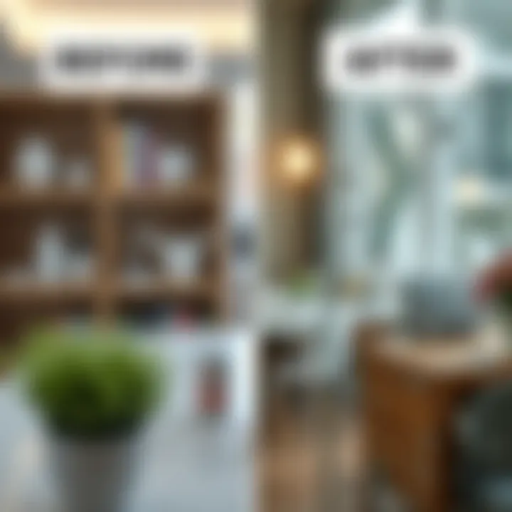 A before-and-after comparison of a glass surface, illustrating the effectiveness of cleaning methods.