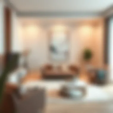 Elegant living room with soothing pastel colors