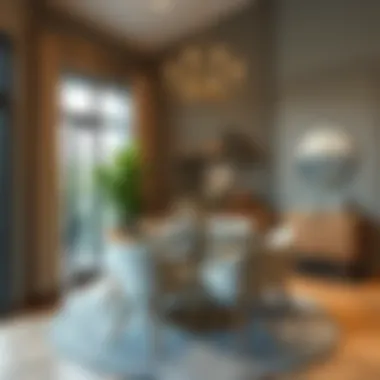 Stylish dining area with sophisticated color palette