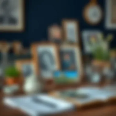 A beautifully arranged display of personal mementos