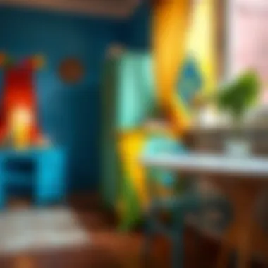 Vibrant colors on freshly painted furniture