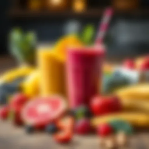 A colorful array of fresh fruits for smoothies