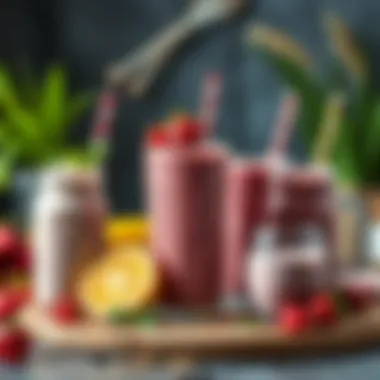 Variety of healthy smoothie recipes