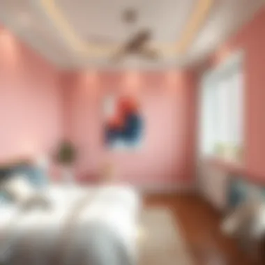 A beautifully finished room with acrylic painted walls