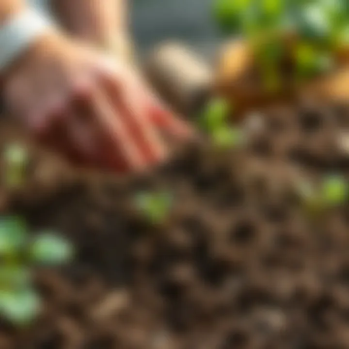 Garden soil preparation with rich nutrients