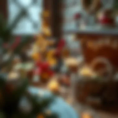 Gathering natural materials for a handcrafted Christmas tree