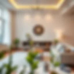 Creative wall paint application in a cozy living room