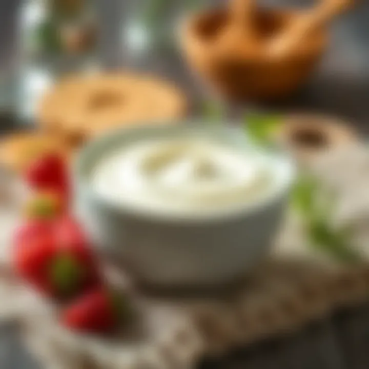 Finished yogurt in a bowl