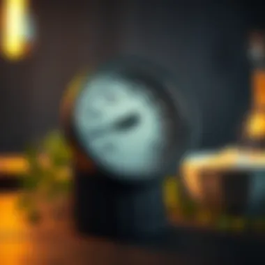 Thermometer showing ideal temperature for yogurt fermentation