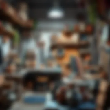 An inspiring workspace filled with pot making tools and ideas