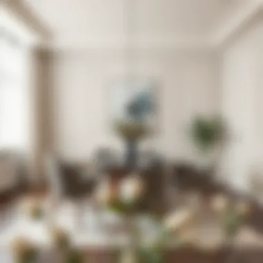 An elegant dining area showcasing sophisticated neutral shades