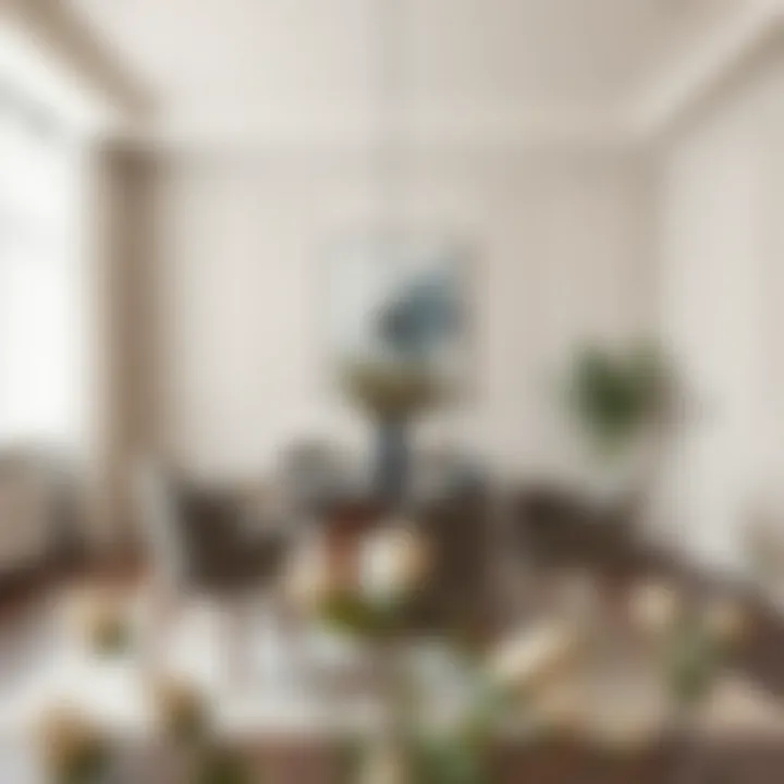 An elegant dining area showcasing sophisticated neutral shades