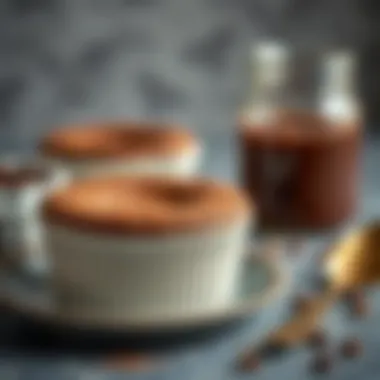 A perfectly baked chocolate souffle