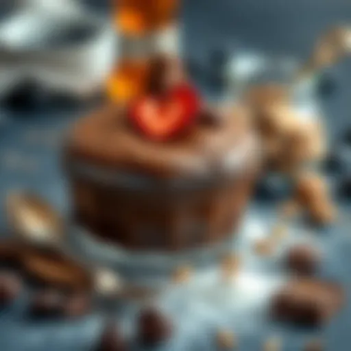 Ingredients for a rich chocolate souffle