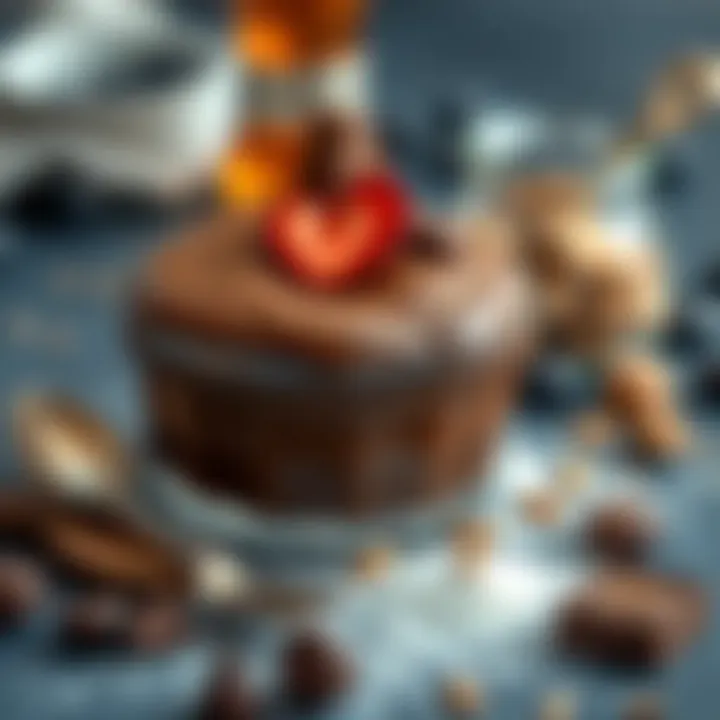 Ingredients for a rich chocolate souffle