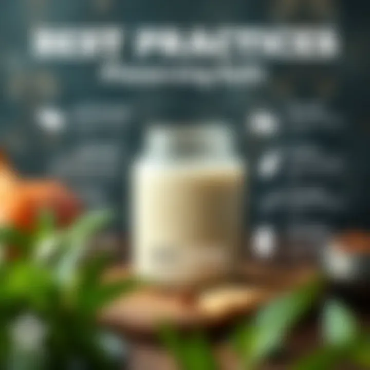 An infographic illustrating the best practices for kefir preservation