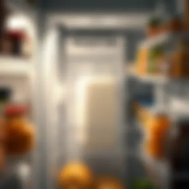 A refrigerator displaying proper kefir storage techniques