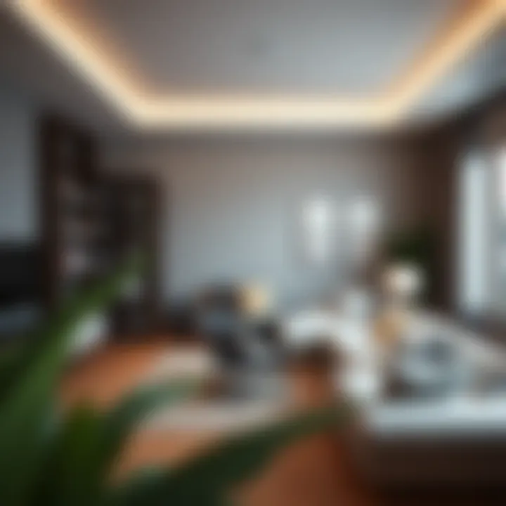 A minimalist living room with a functional bookshelf that enhances the space