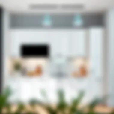 Elegant modern kitchen wall design featuring sleek cabinetry and minimalist decor