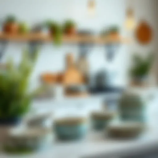Elegant kitchenware arrangement