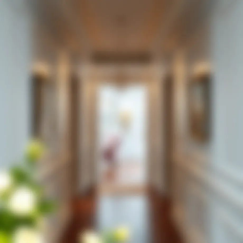 Elegant corridor featuring stylish trim work